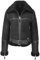 A1 FASHION GOODS Luxuriöse Damen-Fliegerjacke aus echtem Schaffell, echtes schwarzes Lammfell, Harriet, Schwarz , 36