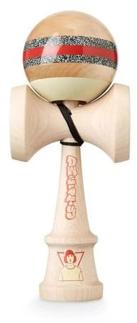 KROM Kendama - aus Holz für Anfänger und Fortgeschrittene - Geschicklichkeitsspiel für draußen und drinnen - Holzspielzeug mit Schnur und Ball - Kendama Skilltoy Kugelfangspiel