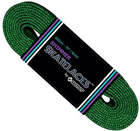 Bont Schlittschuhe, 8 mm, schimmernde Schnürsenkel, 200,7 cm, 243,8 cm, 274,3 cm, Tinkerbell Green, Tinkerbell Grün, 96