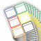 90 Stück Umzugsetiketten 9,5 x 10,5 cm, Umzugsaufkleber beschreibbar, Etiketten gut sichtbar, 6 Farben selbstklebend farbig Sticker