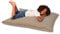 SMOOTHY Original Cotton Junior Indoor XL Sitzsack 250L Riesensitzsack Sitzkissen Sessel aus Baumwolle; Perfekt für Kinder (140 x 110 cm, Savanna-Braun)