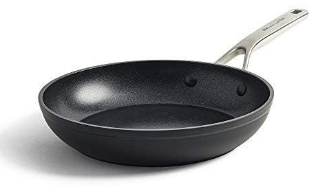 KitchenAid Forged Hardened Aluminium Poêle à frire de 20 cm en céramique anodisée dure antiadhésive sans PFAS, adaptée à l'induction et au four, noire