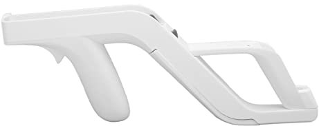 Yoidesu Gamepad Light Gun für Wii-Controller, Weiß, Stabil, Reduziert Ermüdung, Kratzfestes Light Gun-Zubehör für Elektronische Shoot-Sportspiele(Weiß)