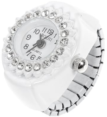 POPETPOP Geschenke Für Männer Männer Geschenke Ringuhr 1 Stücke Strass Dekorativen Uhr Ring Entworfen Modeschmuck Ring Schicke Uhr Geschenk