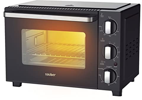 Sauber - Horno Sobremesa SERIE 3-1400 CONVECCIÓN - 20 Litros - potencia 1.400 watios - Color Negro - ENTREGA EN DOMICILIO