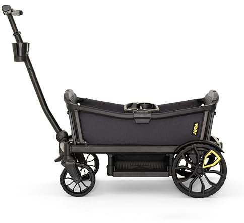 Veer Cruiser XL Bollerwagen 4-Sitzer | Premium Geländewagen für Kinder & Kleinkinder | Kindertransporter zum Schieben & Ziehen | Faltbar, Leicht, Robust | Für jedes Gelände | JPMA-zertifiziert