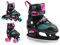 SMJ Kinder Mädchen Set 3in1 Inliner/Rollschuhe/Schlittschuhe VERSTELLBAR | ABEC5 Inline Skates | Umbaubar zu Eislaufschuhe (35-38)