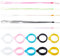GORGECRAFT 5 Farben Anti-Lost Lanyard Set Enthält 5 STÜCKE Halsketten-Lanyards Sicherheitshalsband-Anhängerhalter Mit 20 STÜCK Anti-Lost-Silikon-Gummiringhalter Mehrzweck-Stiftschutzring