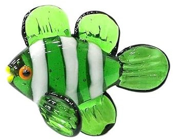 Pez payaso de cristal de Murano, estatua pequeña, adorno, pez payaso bonito, figurita en miniatura, acuario, Animal marino, hogar, sala de estar, decoración de mesa ( Color : CY-546 , Size : About 5x4