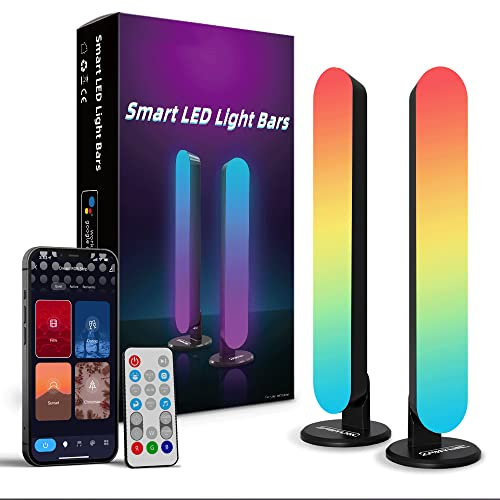 LPDISPLAY Smart LED Lightbar für Gaming Deko, Wifi TV LED Hintergrundbeleuchtung mit Szene-Modi und Musik-Modi,RGB Lampen für Gaming Room Deko, Bilder, PC, TV