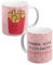 Tasse - Pommes sind frittierte Sonnenstrahlen Kaffeetasse Becher Kaffeebecher aus Keramik Rosa Weiß 320ml