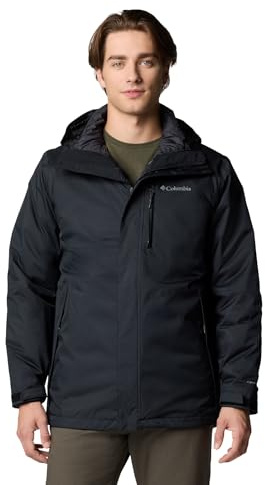 Columbia Men's Oak Harbor Interchange Jacket, 3 In 1 Interchange Winter Coat, Black, Large
