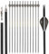 12pcs Pure Carbon Pfeile Spine 300 350 400 500 600 Jagdpfeile Zielpfeile für Recurve Bogen Compound Bogen (2 braun 1 weiß, Spine 300)
