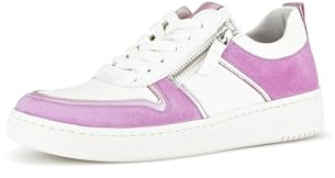 Gabor Damen Low-Top Sneaker, Frauen Halbschuhe,Plateausohle,straßenschuhe,Strassenschuhe,Sportschuhe,Latte/Gum/lilalight,38.5 EU / 5.5 UK