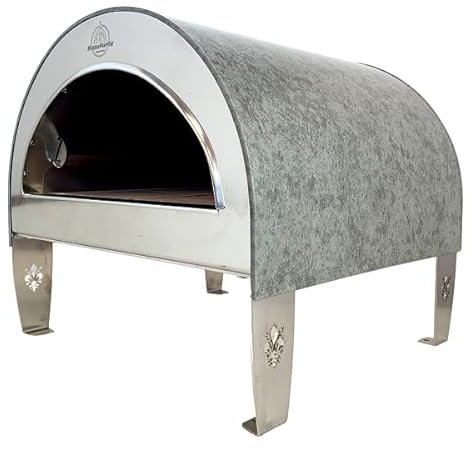 Ardore Perla - Horno de gas portátil - cocción rápida hasta 500 °C - Pizzas listas en 60 segundos - Horno para pizza a gas - Horno para pizza de jardín - Auténtica pizza napolitana en casa