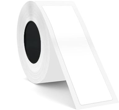 SUPVAN Etiketten selbstklebend wasserfest für T50M Etikettendrucker (28 mm x 89 mm), 90 pro Rolle, schwarz auf weiß