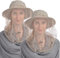 USHAKE Head Net Hat, Safari Hut, Sonnenhut, Fischerhut mit verstecktem Netz, 2er Set, Khaki