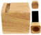 Obelunrp Wood Phone Stand, 3.5inch Wooden Phone Holder with Sound Amplifier, Universal Desk Phone Holder for Home Office
