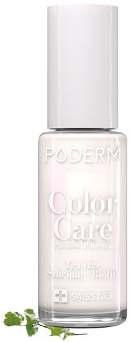 PODERM - ESMALTE DE UÑAS TEA TREE PARA HONGOS DE UÑAS - BLANCO PERLADO - TRATAR LAS UÑAS AMARILLAS/DAÑADAS - Previene HONGOS - CUIDADO 2 IN 1 - FÓRMULA ÚNICA - Hecho en Suiza