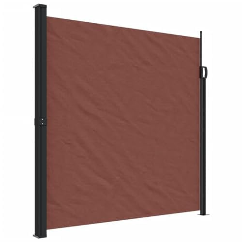 vidaXL Auvent Latéral Rétractable, Brise-Vue de Jardin, Écran de Protection, Écran de Balcon Terrasse Arrière-Cour Extérieur, Marron 200x600 cm