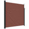 vidaXL Seitenmarkise, Wandmarkise mit PU-Beschichtung, Sichtschutz für Balkon Terrasse Garten, Windschutz Markise, Ausziehbar Braun Polyester