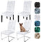 Alishomtll Samt Stuhlhussen 4er/6er Set Zerknitterter Samt Stretch Stuhlbezug Schwingstühle Elastische Hussen Abnehmbare Waschbarer Stühle Schutz für Esszimmer Party Bankett Hochzeit (Weiß, 4 Stück)