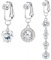 NIUSIMAN 3 pièces Faux piercing nombril Clip Piercing du nombril Long anneau en acier chirurgical pour les femmes Faux piercing du nombril Clip Faux anneaux du nombril Nombril Non Piercing
