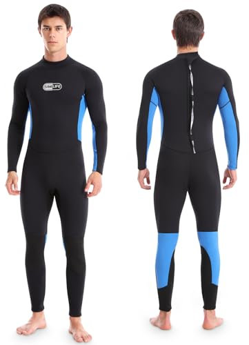 Neoprenanzug für Herren, Neopren Herren Tauchanzüge Neoprenanzug Herren Lang, 3mm Neoprenanzug Herren Wetsuit für Tauchen Surfen Schnorcheln Kajakfahren