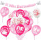 HOWAF Decorazioni Battesimo Bimba, Rosa Festone Striscione Scritta Il Mio Battesimo Palloncini Battesimo Bimba per Decorazione Battesimo, Bomboniere Battesimo Bambina, Addobbi Battesimo Baby Shower