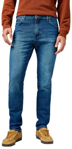 Wrangler Herren Jeans River, Tapered Fit, Kegelförmiges Bein