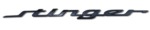 SANNITOU Auto Emblem Aufkleber für Kia Stinger GT,Autoaufkleber Kühlergrill Front Motorhaube Kofferraum 3D Logo Heckklappen Buchstaben Selbstklebende Ersatz Dekoration,Black