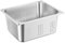 Stainless Steel Washing Up Bowl,Multi-Purpose Dish Tub with Drain Holes,Large Square Container for Kitchen,Vegetable Washing Basin, Sturdy Dishpan for Home