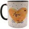 Shopi Zone Taza de cerámica personalizable - Diseño de corazón acuarela con texto personalizado - Regalo original para parejas, amigos y familiares