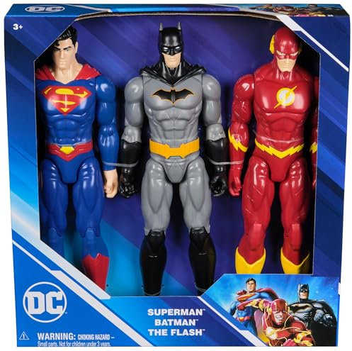 DC Comics 6072364 Batman, Superman und The Flash: Actionfiguren 30 cm – 6072364 – Superheldenspielzeug – Spielzeug für Kinder ab 3 Jahren