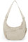 HiTotes Borsa a mezzaluna in nylon borsa per gnocchi borsa a tracolla per donna borsa a mezza luna borsa hobo borsa a tracolla in nylon borsa a tracolla, 01-bianco, 34cm