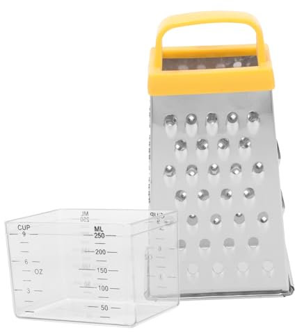 Mikinona Rallador de Verduras Y Queso Multifunción Rallador Manual de Acero Inoxidable Rallador de Alimentos Cortador de Verduras Cuchilla de Queso Compacto