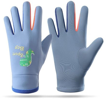 BSITSSS Gants de Ski Enfants Moufles Chaud Hive, Coupe-Vent Respirant Étanche Snowboard Gants Enfant Hiver, Moufles Enfant pour Vélo Équitation Patinage Garçons Filles 3-7 Ans, Bleu
