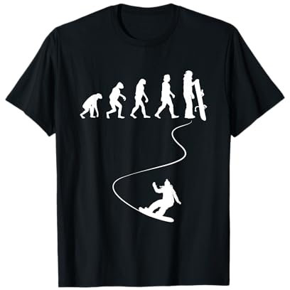 Gezeichnetes einfaches Evolution Snowboard T-Shirt