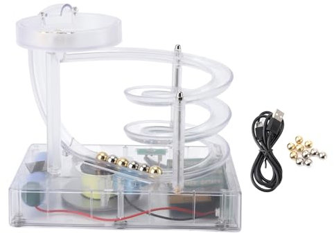 Machine à Mouvement perpétuel Artistique, Artisanat en Acier Inoxydable, Gadget ABS pour Jouet Anti-Stress de Bureau avec Boule roulante, Jouet de décoration de Bureau (Transparent)