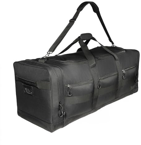 Fitdom Strapazierfähige Sportausrüstungstasche, 140 l, 96,5 cm, mit verbessertem Reißverschluss, langlebig und wasserabweisend. Perfekt für Reisen, Aufbewahrung, Fußball, Hockey, Baseball, Basketball