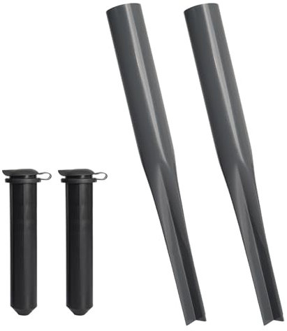 Pack of 2 Rotary Washing Line Spike - Heavy Duty Galvanized Steel Clothes Line Rotary Airer Ground Spike - Parasol Stake Flag Pole and Bird Feeder Holder - 32mm and 40mm