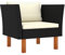 CINDERFUL Gartensofa Poly Rattan und Eukalyptus Massivholz,Komfortables GartenloungeSofa aus hochwertigem PERattan und pulverbeschichtetem Stahl Gartensitzmöbel