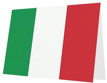 10 Blatt Italien-Flagge, Urlaubskarten, dunkelgrüner Umschlag, geeignet als Hochzeitstag und Party-Einladungskarten