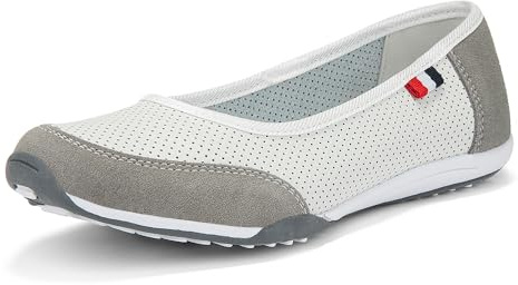 FILIPPO Ballerina Damen Leder - Sportlich Barfußschuhe - Slip on | Schlupfschuhe, Echtleder, leicht, weich, atmungsaktiv, für den Alltag