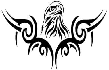 16CMx10.4CM Mode TRIBAL EAGLE KOPF Dekor Auto-Styling Auto Aufkleber Balck/Splitter Vinyl Motorrad Fahrrad Dreirad Kühlschrank WC Spielzimmer Küche Aufkleber Dekoration Aufkleber