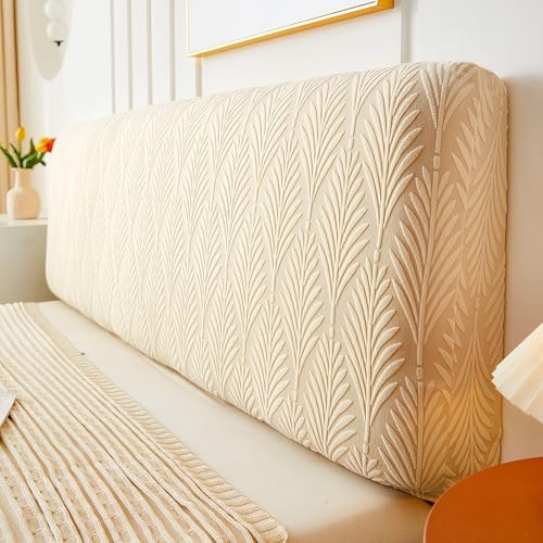 Blissio Bett Kopfteil Bezug,Stretchbarer Bettkopfteil Hussen,Kopfteil Abdeckung Bett,Staubdichte Schutzhülle,für Headboard for Bed Rückenschutz(150cm)