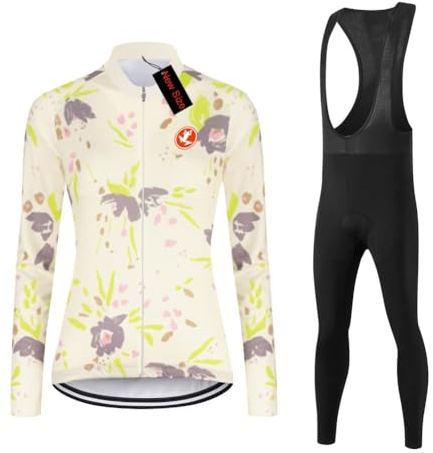 UGLY FROG Neue Größe 2026 Rennrad Trikot Damen Langarm Set Winter,Radlerhose mit Sitzpolster aus Warm und Schnell Trockend