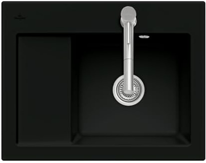 Villeroy & Boch Subway 45 Compact - 3313 01 R7 Pure Black Keramikspüle Handbetätigung