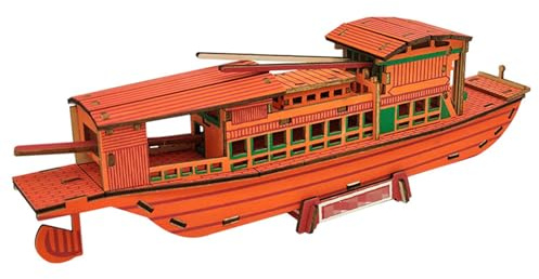Boat 3D Wooden Puzzle,Self Assembly Jigsaws Model Build,DIY Craft Brain Teaser Toys,Home Desk Ornament,Creative Decorative Gift