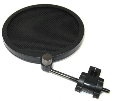 Vaguelly Small Microphone Mic Filter Shield with Double-layer Iron Net, Black Windscreen Cover Protects Microphone from Spit and Saliva Accumulation, for Studio Recording and Gaming Mic Use